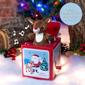 img 3 attached to 🎅 Classic Rudolph the Red-Nosed Reindeer Jack-In-The-Box: A Fun Surprise for Kids and Collectors!