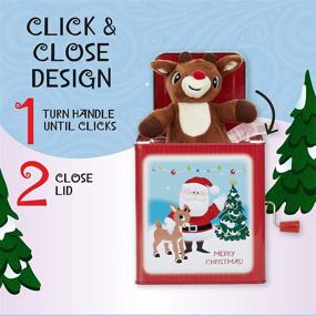 img 1 attached to 🎅 Classic Rudolph the Red-Nosed Reindeer Jack-In-The-Box: A Fun Surprise for Kids and Collectors!