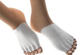 img 2 attached to 🧦 Gel-Lined Compression Toe Separator Socks - 1 Pair of Toe Separators with Gel Padding