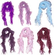 assorted mixed color elastic wl23_set2 women's accessories for scarves & wraps logo