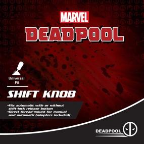 img 3 attached to 🔴 Pilot MVL-0405 Deadpool Shift Knob - Universal Fit for Marvel Fans