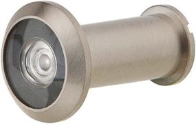 img 1 attached to 🔍 Schlage SC698P B 619 Wide Angle Viewer - Satin Nickel Finish with Brass Accent