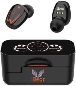 img 4 attached to 🎧 iBeor T3030 Earbuds - Best True Wireless Bluetooth Headphones 5.0 for Smartphones with Charging Case - Waterproof TWS Stereo Earphones - Noise Cancelling In-Ear Built-in Mic Headset - Lightning Deals