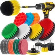 🔧 holikme 23-piece drill brush attachments set with scrub pads, sponge, and extend long attachment - powerful scrubber brush ideal for grout, tiles, sinks, bathtub, bathroom, and kitchen clean-up logo