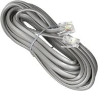 📞 теледирект премиум серебряный сатиновый телефонный провод с 4 проводниками - усиленный, 14-футовый. логотип