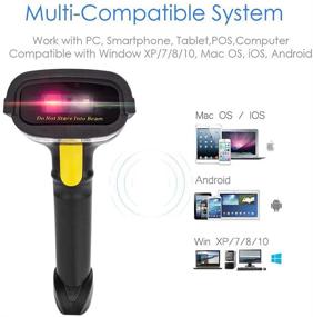 img 3 attached to NETUM 2D Barcode Scanner: Versatile Wireless & Bluetooth Connectivity, Connects with Smart Devices, Tablet, PC – QR PDF417 Data Matrix Reader (NT-1228BL)