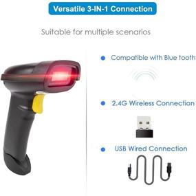 img 2 attached to NETUM 2D Barcode Scanner: Versatile Wireless & Bluetooth Connectivity, Connects with Smart Devices, Tablet, PC – QR PDF417 Data Matrix Reader (NT-1228BL)