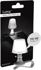 img 1 attached to 📱 Peleg Design Luma Smart Mobile Phone Night Light in Grey - Tiny Lampshade Clip on, LED Flash Light Holder for Phones