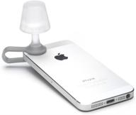 📱 peleg design luma smart mobile phone night light in grey - tiny lampshade clip on, led flash light holder for phones logo