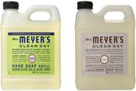 🌿 mrs. meyer's clean day liquid hand soap lavender & lemon verbena refill - 33 oz | effective cleansing and refreshing formula logo