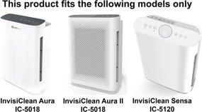 img 1 attached to 🌬️ InvisiClean IC-5018 and IC-5120 Air Purifiers Compatible Activated Carbon Prefilter Replacement - Pack of 4 for Enhanced Purification