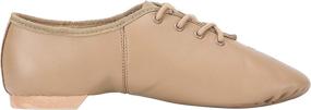 img 1 attached to Unisex Leather Jazz Shoes by Linodes: Lace-Up Dance Shoes for Men and Women