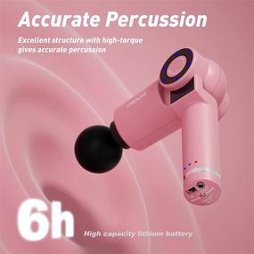 img 1 attached to 💪 POPULO Muscle Massage Gun with Adjustable Arm, Portable Handheld Cordless Percussion Massager for Deep Tissue Massage - Body, Foot, Back, Neck. Muscle Massager Tool with Brushless Motor (Pink)