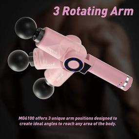 img 2 attached to 💪 POPULO Muscle Massage Gun with Adjustable Arm, Portable Handheld Cordless Percussion Massager for Deep Tissue Massage - Body, Foot, Back, Neck. Muscle Massager Tool with Brushless Motor (Pink)