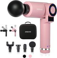 💪 populo muscle massage gun with adjustable arm, portable handheld cordless percussion massager for deep tissue massage - body, foot, back, neck. muscle massager tool with brushless motor (pink) logo