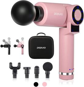 img 4 attached to 💪 POPULO Muscle Massage Gun with Adjustable Arm, Portable Handheld Cordless Percussion Massager for Deep Tissue Massage - Body, Foot, Back, Neck. Muscle Massager Tool with Brushless Motor (Pink)