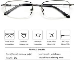 img 2 attached to 👓 Premium Progressive Multifocal Computer Reading Glasses with Blue Light Protection & Memory Metal Frame - Ideal Eyewear for Presbyopic Men