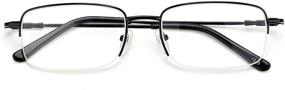 img 4 attached to 👓 Premium Progressive Multifocal Computer Reading Glasses with Blue Light Protection & Memory Metal Frame - Ideal Eyewear for Presbyopic Men