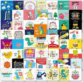 img 4 attached to 📦 Lunch Box Notes for Kids: 60 Cute Design Positive Affirmation Lunch Box Cards - Inspirational & Motivational Notes for Boys & Girls