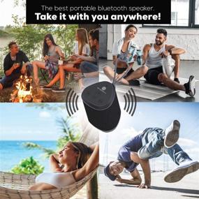 img 3 attached to 🔊 Wireless Waterproof Bluetooth Speaker, SilverOnyx Portable with Crystal Clear Stereo Sound, Subwoofer for Rich Bass, Built-in Mic, IPX6 Rated Speakers, Ideal for Pool, Shower, Home, and Travel - Black