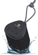 🔊 wireless waterproof bluetooth speaker, silveronyx portable with crystal clear stereo sound, subwoofer for rich bass, built-in mic, ipx6 rated speakers, ideal for pool, shower, home, and travel - black logo