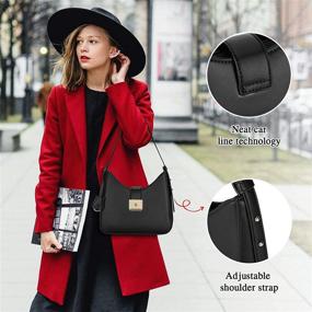 img 3 attached to 👜 Стильная кожаная сумка на плечо под мышку для женской моды: сумки и кошельки