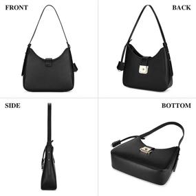 img 1 attached to 👜 Стильная кожаная сумка на плечо под мышку для женской моды: сумки и кошельки