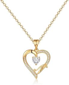 img 4 attached to 💎 Sparkling Initial Necklace with Zirconia: Perfect Valentines or Birthday Gift for Girls