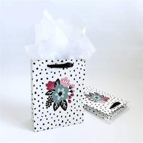 img 3 attached to 🎁 Medium Gift Bags with Tissue Paper - Set of 8 Unique Designs for Bridal Shower, Baby Shower, Birthday, Wedding & More!