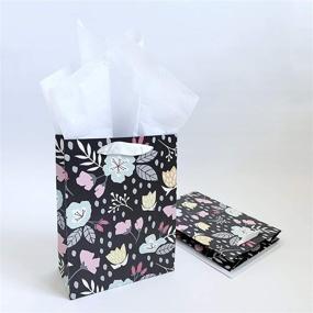 img 2 attached to 🎁 Medium Gift Bags with Tissue Paper - Set of 8 Unique Designs for Bridal Shower, Baby Shower, Birthday, Wedding & More!