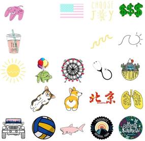 img 2 attached to 🌊 Waterproof Vinyl Stickers Pack for Laptop, Water Bottles | VSCO Teen Girls Stickers Trendy Cute Designs