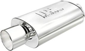 img 1 attached to 🔊 MagnaFlow 14832 Performance Muffler Exhaust with Tip - Straight-Through Design, Polished Mirror Finish, Classic Deep Sound