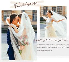 img 1 attached to Fdesigner Cathedral Wedding Headpieces: Exquisite Statement Women's Accessories for a Glamorous Look