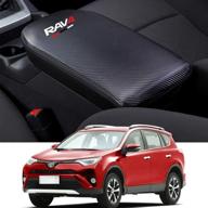 кожаная накладка для подлокотника tomsen из углеродного волокна для rav4 2019-2020 xa50 - центральный консольный защитник от царапин логотип