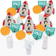 blast off outer space centerpiece logo