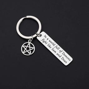 img 1 attached to CHOORO Fight Like Sam and Dean Keychain - A Perfect Gift for Fans in a World Full of Demons