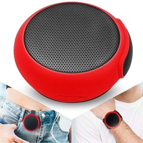 img 4 attached to 🔊 Портативные Bluetooth-колонки ANCwear: беспроводной звук HD, улучшенные басы, носимые динамики с микрофоном - 9,5 часов воспроизведения, водонепроницаемые IPX6 для спорта, отдыха на открытом воздухе и дома