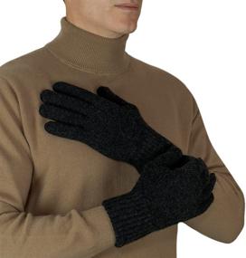 img 2 attached to Oxfords Cashmere Pure Gloves Black One Men's Accessories