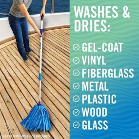 img 1 attached to Superior Boat Cleaning Solution: Better Boat Synthetic 🚤 Chamois Mop Head for Effortless Deck and Home Cleaning