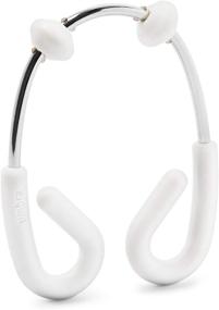img 2 attached to 🚿 Umbra Flex Double Shower Rings: White/Chrome Set of 12 – 2" x 3" Rings