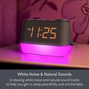 img 1 attached to 🕰️ Multifunctional Digital Alarm Clock Radio: Sound Machine, Night Light, Dimmable Display | Bedroom Alarm Clock with Battery Backup, USB Charger, Sleep Sounds | LED Clock with White Noise Machine