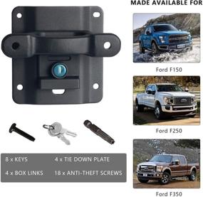 img 2 attached to 🚚 Крепежи для фургона Nstarsmotor: идеальная замена для Ford 2015-2021 F150 F250 F350, Boxlinks & Tie Down Plates (4 штуки) FL3Z-99000A64-B, FL3Z-9928408-AB