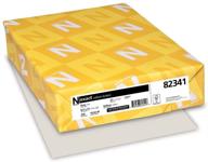 📄 neenah wausau 82341 vellum bristol cover stock: 8-1/2 x 11, 67-lb, gray - 250 sheets/pack logo