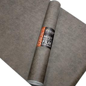 img 2 attached to Dark Grey Concrete Natural Texture Architectural Vinyl Sheet Film Roll - VViViD (16 Inch x 6.5ft Roll)