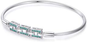 img 4 attached to 🐬 KOAEM Elegant Dolphin Bracelet – Silver 3D, Crystal Spring Bangle in Green/Blue/Pink – Perfect Gift for Friend, Sister, Mom, Wife, Daughter