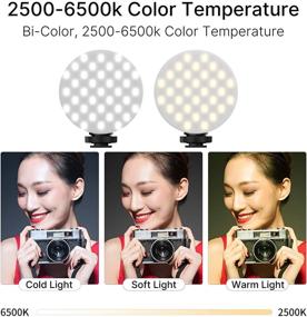 img 1 attached to 📸 JUSMO LED Video Light with 3 Cold Shoe: Rechargeable CRI95+ Bi-Color Portable Photography Light for Camera/GoPro - Ideal for Laptop/Tablet/iPhone Conference Lighting