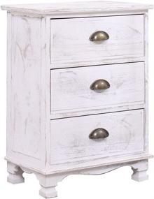 img 4 attached to YOLENY 3 Drawer Dresser: Effortless Assembly-Free Solid Wood Storage Chest for Bedroom, Living Room, Hallway - Matte White