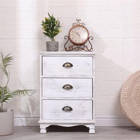 img 3 attached to YOLENY 3 Drawer Dresser: Effortless Assembly-Free Solid Wood Storage Chest for Bedroom, Living Room, Hallway - Matte White