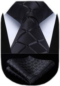 img 4 attached to HISDERN Handkerchief Classic Necktie Pocket Men's Accessories