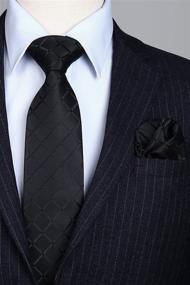 img 3 attached to HISDERN Handkerchief Classic Necktie Pocket Men's Accessories